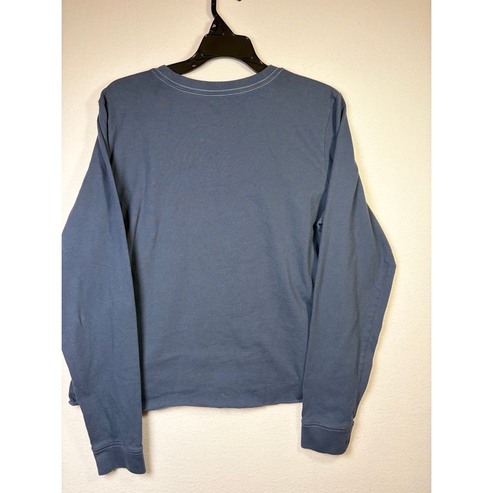 Life is Good Graphic Tee Womens L NAVY Excellent Crusher Long Sleeve Flower Art - Picture 7 of 7